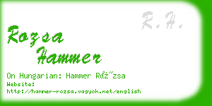 rozsa hammer business card